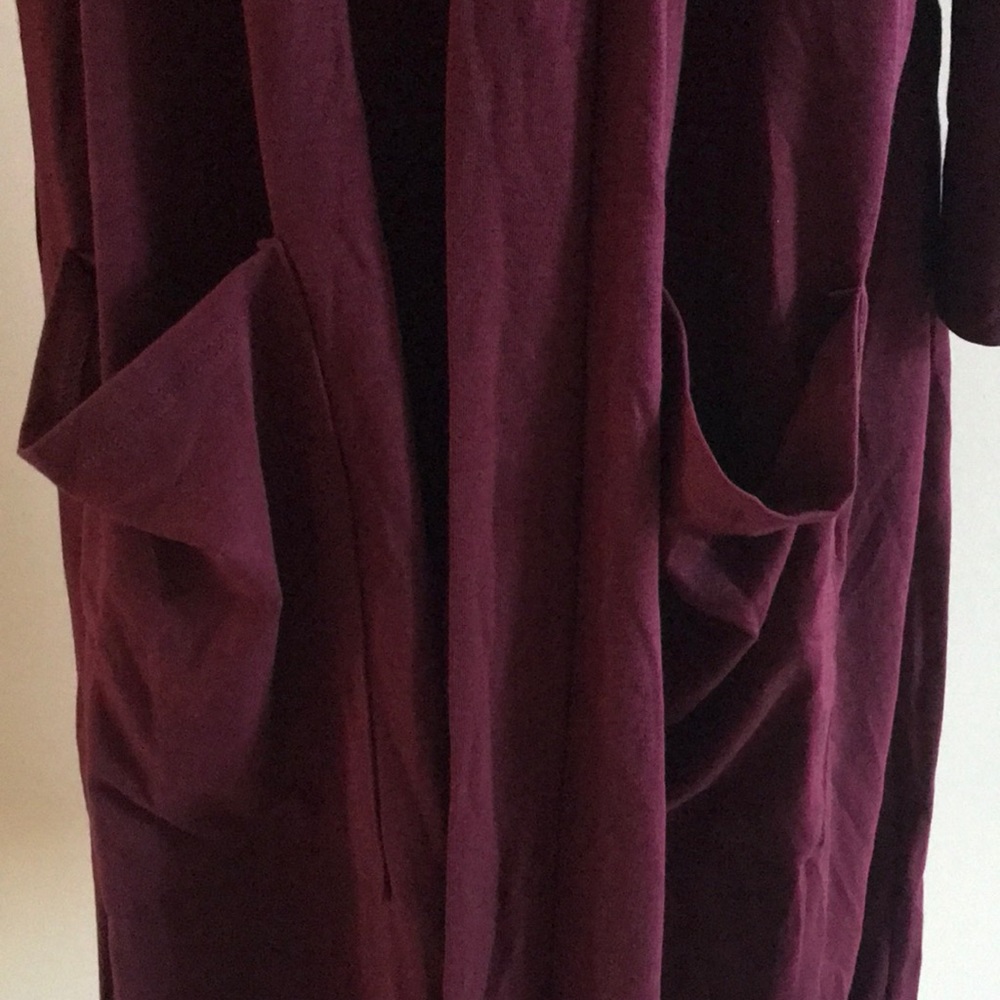 Zenana Premium Kimono Size 2X Burgandy NEW - Picture 2 of 5